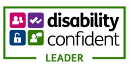Image showing the Disability Confident leader logo